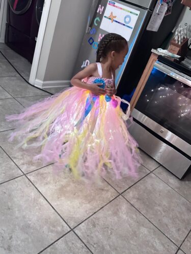 Unicorn Girls LED Light Up Princess Dress photo review