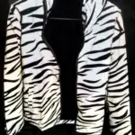 Men's Outwear Reflective Jacket Zebra Pattern Hip Hop Waterproof photo review
