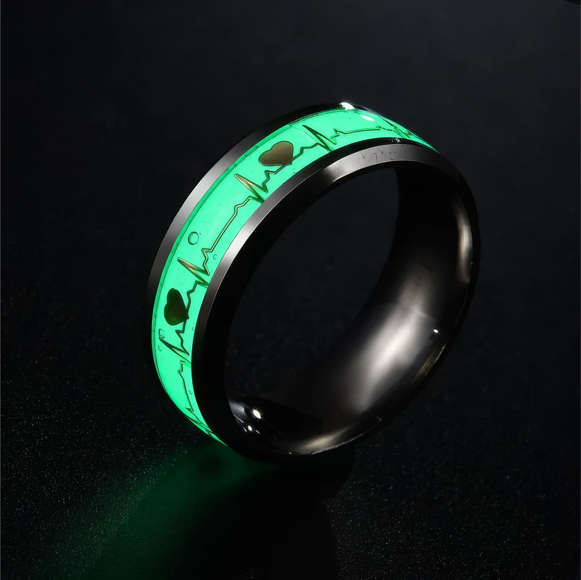 thumbnail image 2 of Analogue Glow In The Dark Ring - Karen Handmade 2 of 14