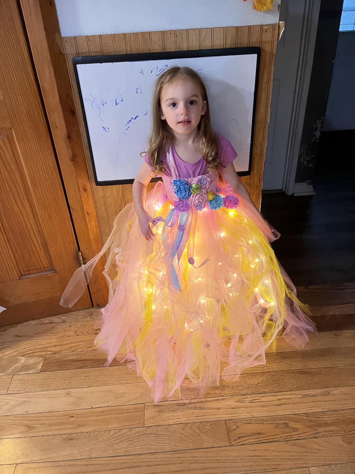 Unicorn Girls LED Light Up Princess Dress photo review