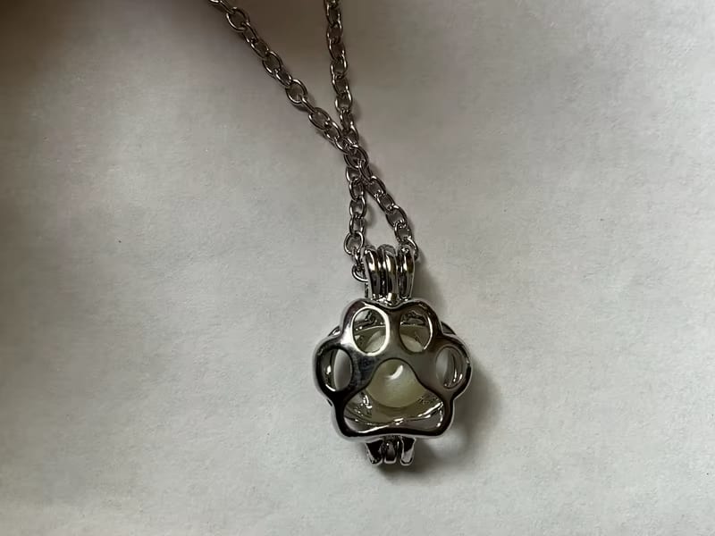 Luminous Glowing Cat Paw Pendant photo review