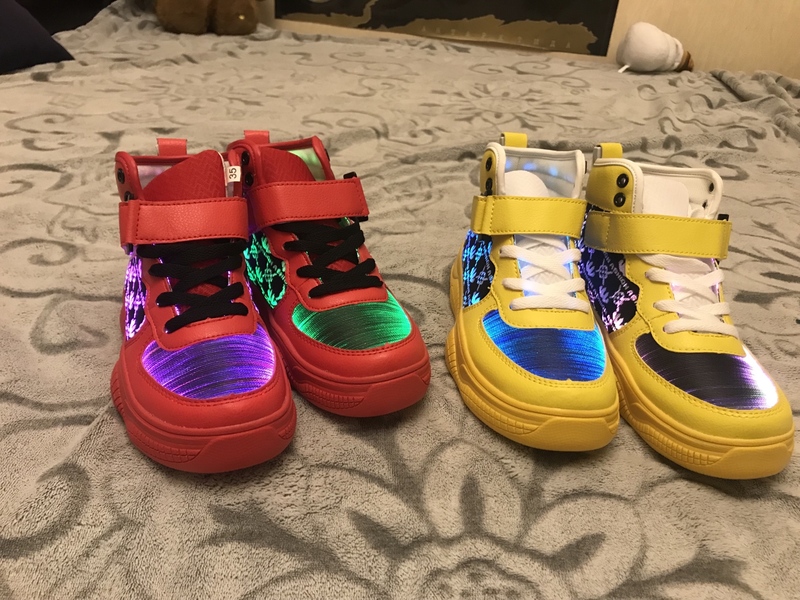 Fiber Optic USB Rechargeable Sneakers photo review